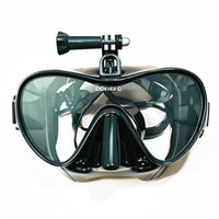 Wide-View Snorkel Mask with Camera Mount Smooth Breathing Full Face Snorkel Mask 180 Degree Anti-Fog for Travelers