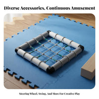 Climbing Wall Panel DIY Accessory Trampoline Ladder Improves Motor Skills Playset Pegboard for Young Children, Parents, Playroom, Backyard, Bedroom