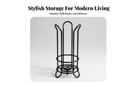 Large Capacity Vertical Paper Roll Rack Space-Saving Toilet Roll Dispenser and Organizer Stable Design Freestanding Toilet Paper Holder Easy to Install for Apartment Dwellers, Homeowners, Small Areas, Dorms, Restroom, Powder Room