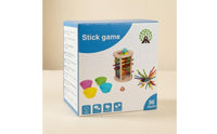 Colorful Wooden Stick-Pulling Game Multicolored Wooden Tabletop Game Perforated Balancing Stick Toy Compact for Children