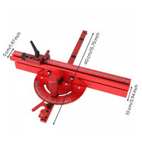 M6 Screw T-Track Flip Stop Aluminum Alloy T-Track Fence Adjustable Sliding Stop Fence Brass Handle for Woodworkers, Carpenters, Workshop