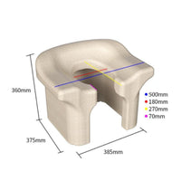 Freestanding Toilet Chair with U-Shaped Seat Easy-to-Clean Molded Bathroom Stool Sturdy Commode Portable for Seniors