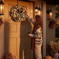 Eucalyptus Wreath with Pumpkins Thanksgiving for Wall, Kitchen