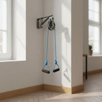 Adjustable Length Rope Shoulder Rehabilitation Pulley System Comfortable Foam Handles Shoulder Range of Motion Exerciser 360° Swivel