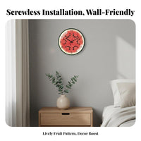 Easy to Install Fruit Wall Clock Modern Design Silent Quartz Clock for Gift Givers, Office Workers, Living Room, Bedroom, Classroom
