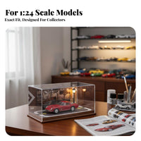 Model Car Garage Scene High Clarity 1:24 Scale Car Display Case Parking Lot Display Scene Box Easy Assembly for Hobbyists