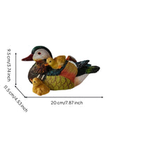 Duck Ornament with Feather Texture Decorative Mallard Duck Figure Decoy Charming Figure Statue for Courtyard
