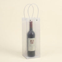 Gift Bag with Round Rope Handle for Chilled Beverages, Transparent Leakproof Ice Bag for Liquor, Thickened Chilling Bag for Party Supplies