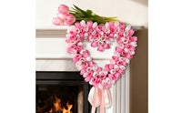 Artificial Blossom Heart Wreath Beauty Valentine's Heart Wreath Handcrafted House Decoration for Wedding