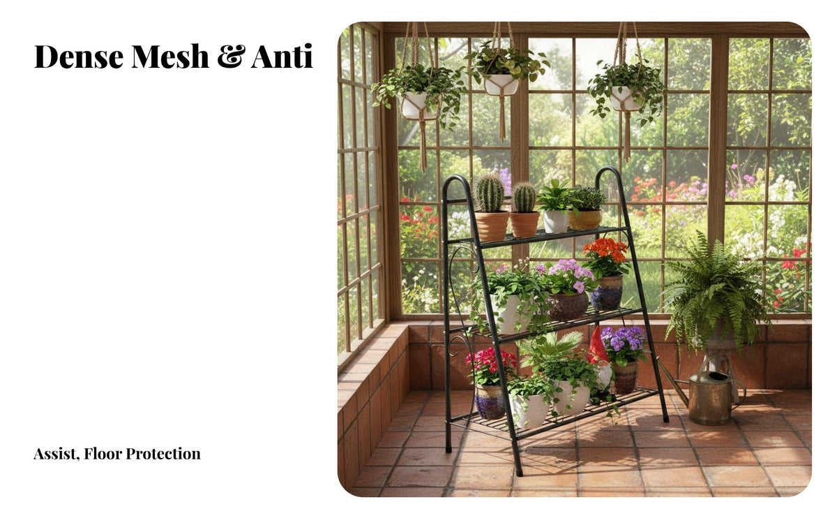 Floor-Standing Multi-Tier Plant Shelf Indoor & Outdoor Use 6-Tier Ladder Stand Space-Saving Display Rack Sturdy Construction for Gardeners, Balcony, Living Room, Patio, Corner