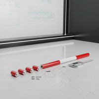 High-Contrast Colors Red and White Survey Pole Pointed Tip Telescopic Survey Pole Surveying Equipment for Surveyors