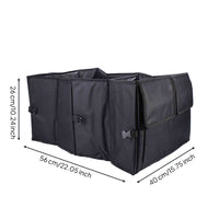 Trunk Organizer Foldable Trunk Organizer with Dividers Reinforced Storage Box for Families, Grocery Shopping
