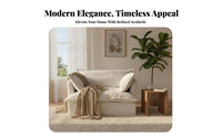 Italian Inspired aesthetic Round rotate Armchair Circular Design Upholstered rotate Armchair Plush Upholstery Single Sofa Comfortable rearrest for Office Workers, Interior Decorators, Living Room, Bedroom, study corner, Apartment