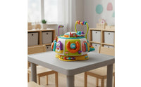 Early Education Rotating Activity Toy Hand-Eye Coordination Busy Box Toy Colorful Baby Activity Hub Fine Movement Skills for 1-3 Years Old, Babies, Toddlers, Gift, Indoor Play