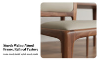 sturdy Wood Frame Leather-Upholstered Armchair Minimalist Design Upholstered Side Chair Ergonomic Armrests Dining Room Seat Padded padding for residents, Families, Restaurant Owners, Home Office, Kitchen