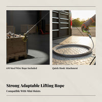 Soft Steel Wire Rope for Electric and Manual Mini Hoist, Lifting Hook, Press Buckle
