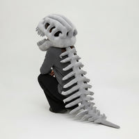 Dinosaur Skeleton Hood Stuffed Dinosaur Skeleton Headpiece 3D for Cosplayers