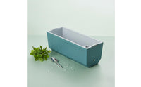 Low Maintenance Self Watering Pot Lightweight and Long-Lasting Self Watering Planter Modern Design Plastic Flower Pot Drainage Holes for Beginners, Balcony, Windowsill, Office