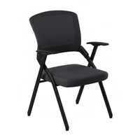Foldable Design Folding Chair with Writing Tablet Space-Saving Training Room Furniture Padded pad Institutional Seating Ergonomic supportrest for Trainees, Office Workers, Event Attendees, Conference Hall, Classroom, Church