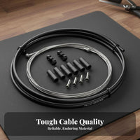 Bike Brake and Gear Selector Wire Kit High-Carbon Steel Inner Wire Bike Brake Wire Kit Cycle Wire Set Effortless PTEE Inner Tube