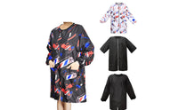 Salon Smock with Zipper Long-Sleeve Barber Smock Hairdresser Jacket with Pockets Long-Lasting Apparel Soft for Hairdressers