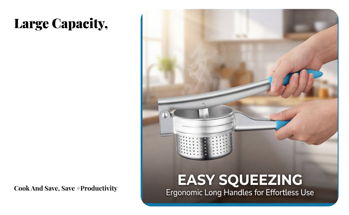 Potato Ricer Multi-Functional Food press easy Squeezing Manual Press for household chefs, Parents, Restaurant, Restaurants, Holiday Cooking