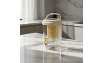 Beverage Dispenser with Spigot Fridge Compatible Refrigerator Cold Water Jug Large Capacity Party Drink Container Easy to Clean