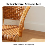 Bouncing Design Cantilever Chair Breathable Weave Woven Armchair Reinforced Frame Seating Furniture Soft & Comfortable for Office Workers, Students, Balcony, Living Room, Bedroom, Garden