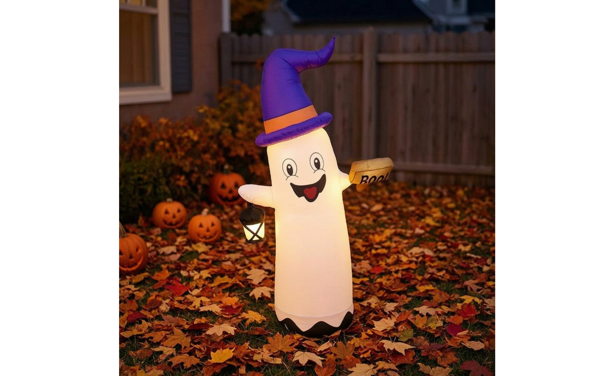 Inflatable Inflatable Ghost Outdoor Inflatable Ghost with Lantern Cute Halloween Decoration Adorable for Homeowners, Families, Yard, Lawn, Porch