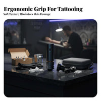Wireless Tattoo Pen Dual Mode Cordless Rotary Pen Rechargeable Tattooing Device for Beginners, Lining and Shading, Dotwork Sessions