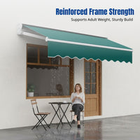 Retractable Folding Electric Awning, Waterproof cover for Patio, Courtyard, Storefront