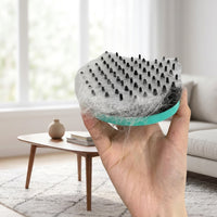Cat Brush and Pet Hair Remover for Dog Cat Grooming, Gentle on Skin Soft Silicone Massage Brush, Unique Cat Head Shape, Self Cleaning Bath Brush