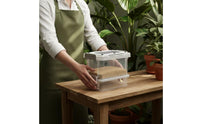 Breadworm Feeding Box Transparent Breeding Box with Waste Chamber Enclosure Compact Container Ventilated for Hobbyists