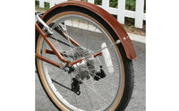 2 Pieces Mudguard Set with Mounting Hardware Wood-Grain Cycle Mudguard Set Retro Folding Bike Fenders for Commuters, City Riding