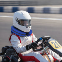 Padded Karting Neck Guard Contoured Neck Guard with Zipper Supportive Safety Gear Comfortable for Kart Racers, Drivers, Practice Sessions