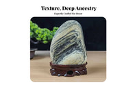 prepared to Display Natural stsingle piece Stand Detailed Design House Decoration Weather-Resistant Stsingle Sculpture for Feng Shui Believers, Religious Individuals, Living Room, Home, Entryway, Patio