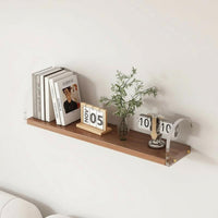 Floating Shelf with Acrylic Brackets Nordic Design Clear Floating Shelf