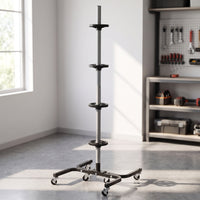 Tire Storage Rack with Wheels Heavy-Duty 4-Tier Tire Tree for Vehicle Proprietors, Garage