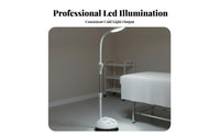 High Color Rendering Adjustable Gooseneck Examination Lamp Flicker-without Flicker Rolling Base Esthetician Light Energy Saving Rolling Base Esthetician Lamp 8x Magnification for Artists, Dermatologists, Professionals