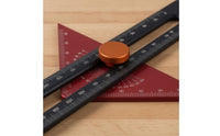 Engraved Measurements Adjustable Scribing Ruler Locking Knob Triangular Marking Ruler Portable