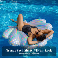 Backrest Support Inflatable Pool Lounger Fun Designs Inflatable Lounger Raft Giant Size for Adults, Women, Beach, Summer Vacation, Travel