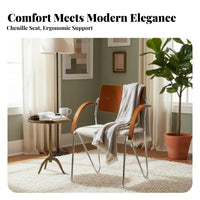 Upholstered Seat Bauhaus Aesthetic Armchair Thickly Padded Dining Chair Vintage Inspired Home Seating Ergonomic Design for Homeowners, Interior Decorators, Families, Living Room, Bedroom, Office, Kitchen