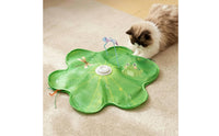 Flower-Shaped Cat Toy Soft Rotating Butterfly Rod Self-Play Electric Cat Teaser for Cats