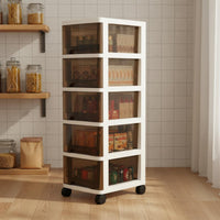 Space-Saving Multi-Layer Drawer Cabinet Large Capacity Plastic Storage Drawers Long-Lasting Multi-Tier Storage Cabinet Multifunctional for Children, Bedroom, Living Room, Playroom, Closet