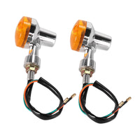2 Pieces Waterproof Motorcycle Turn Indicator Lights 10mm Turn Indicator with Threaded Stem 12V Motorcycle Indicator Lamp Halogen for Motorcyclists, Motorcycles, Scooters, Mopeds