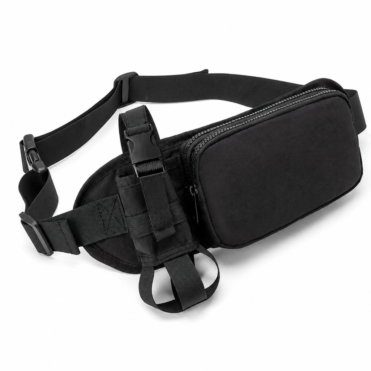 Outdoor Running Waist Pack with Water Bottle Holder, Lightweight Nylon Phone Waist Bag