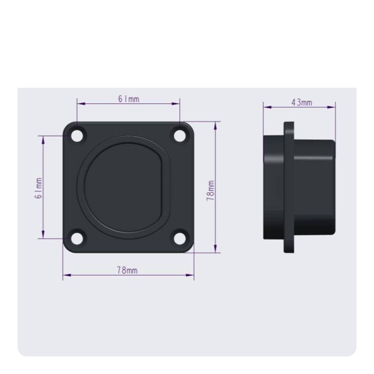 Integrated Design Embedded Charging Port Wear-Resistant Universal Charging Seat for Garage