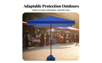 Large Square Outdoor Umbrella Sun Protection Foldable Patio Umbrella for and Marketplace Vendors, Restaurant Owners, Courtyard, Garden, Backyard