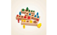 Preschool Developmental Cylinder Block Early Learning Cylinder Socket Block Natural Wood Educational for Preschoolers, Toddlers, Kids, Home, Classroom