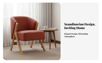 Upholstered Single Sofa Nordic aesthetic Lounge Chair Minimalist Design Comfortable for Homeowners, Bedroom